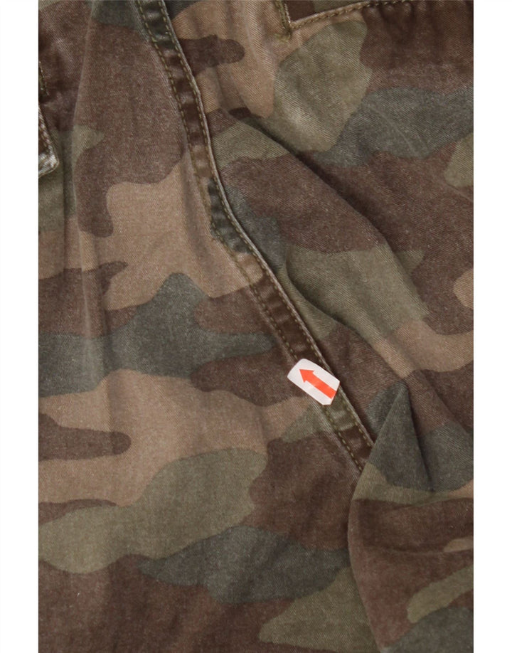 BENETTON Ανδρικά Joggers Cargo Παντελόνια IT 50 Large W36 L32 Khaki Camouflage