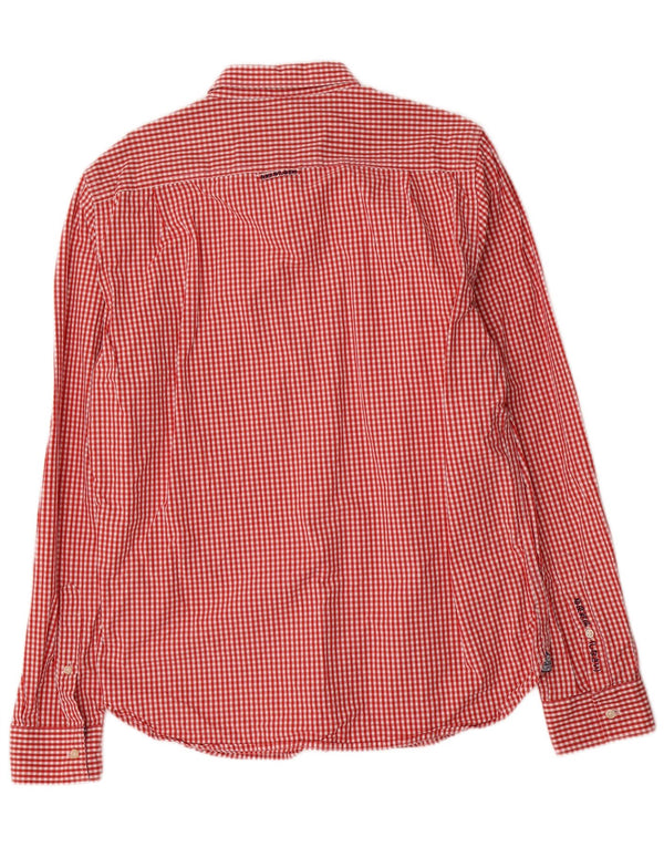 Ανδρικό πουκάμισο Superdry XL Red Gingham Cotton
