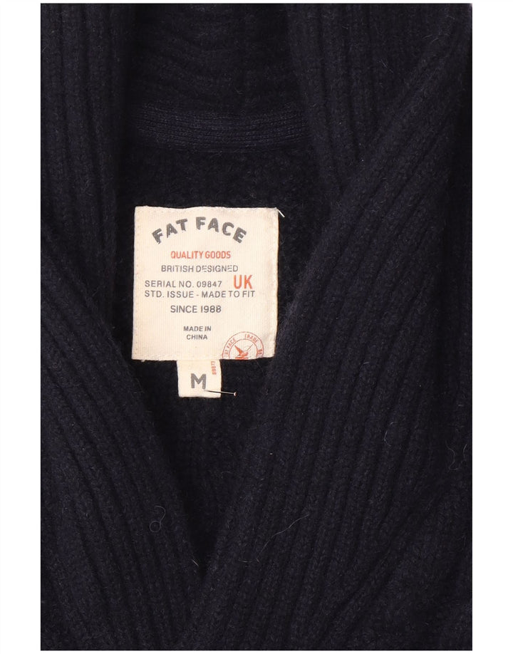 Ανδρικό πουλόβερ ζακέτα Fat Face Medium Navy Blue Wool