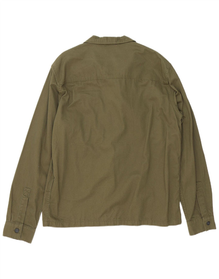 Jack & Jones Ανδρικό πουκάμισο μεγάλο χακί βαμβακερό