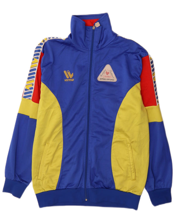 Vintage ανδρική φόρμα φόρμας με γραφικές φόρμες Top Jacket Large Blue Colourblock Sports