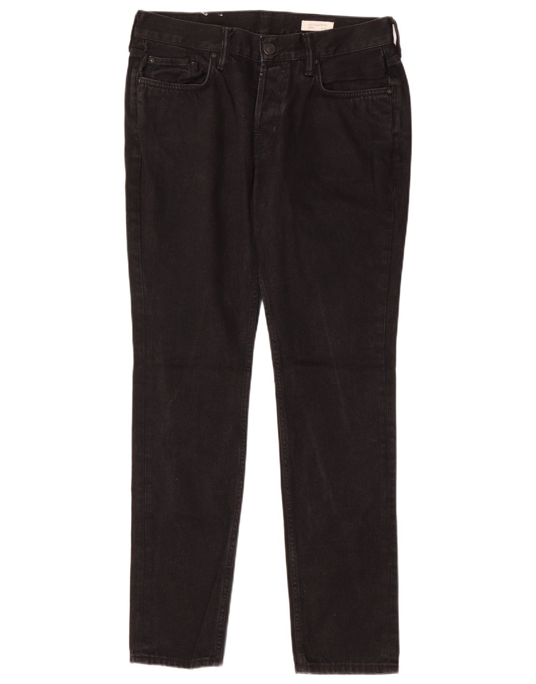 ALL SAINTS Ανδρικό Skinny Jeans W32 L31 Μαύρο βαμβακερό