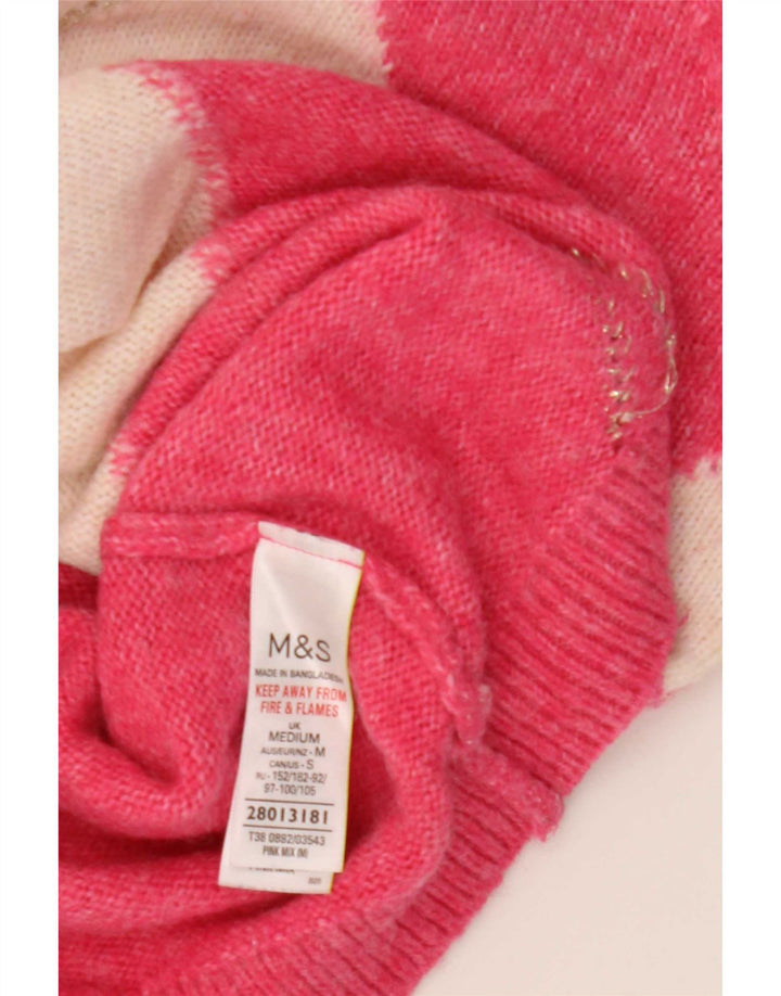 Marks & Spencer γυναικείο πουλόβερ με λαιμό χελώνα UK 14 Medium Pink
