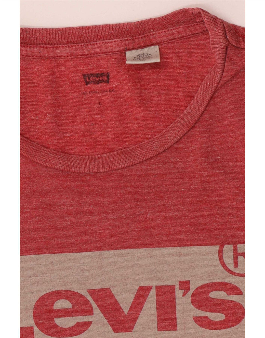 Ανδρικό γραφικό T-Shirt Levi's Top Large Red Flecked