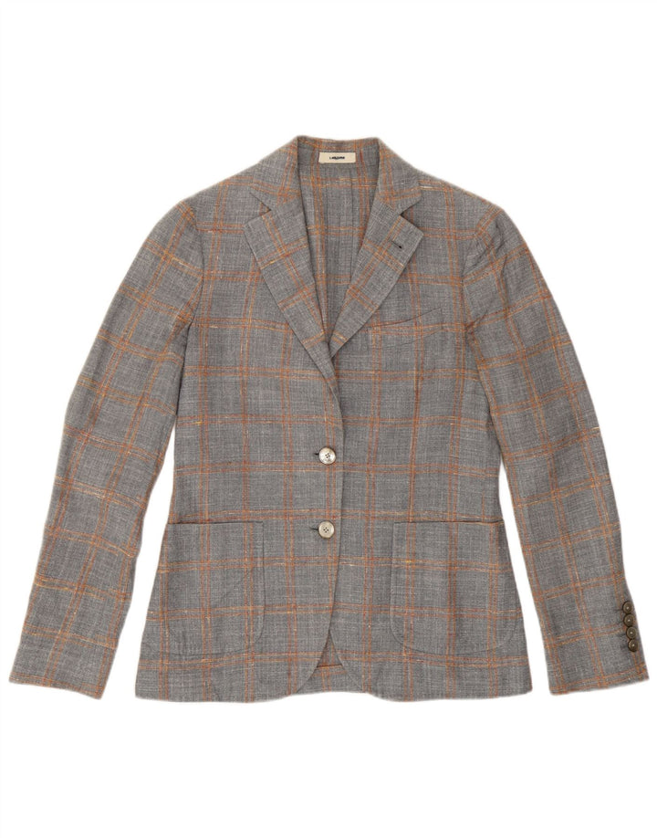 Lardini Γυναικείο Μπουφάν Blazer με 2 Κουμπιά IT 38 XS Grey Check Wool