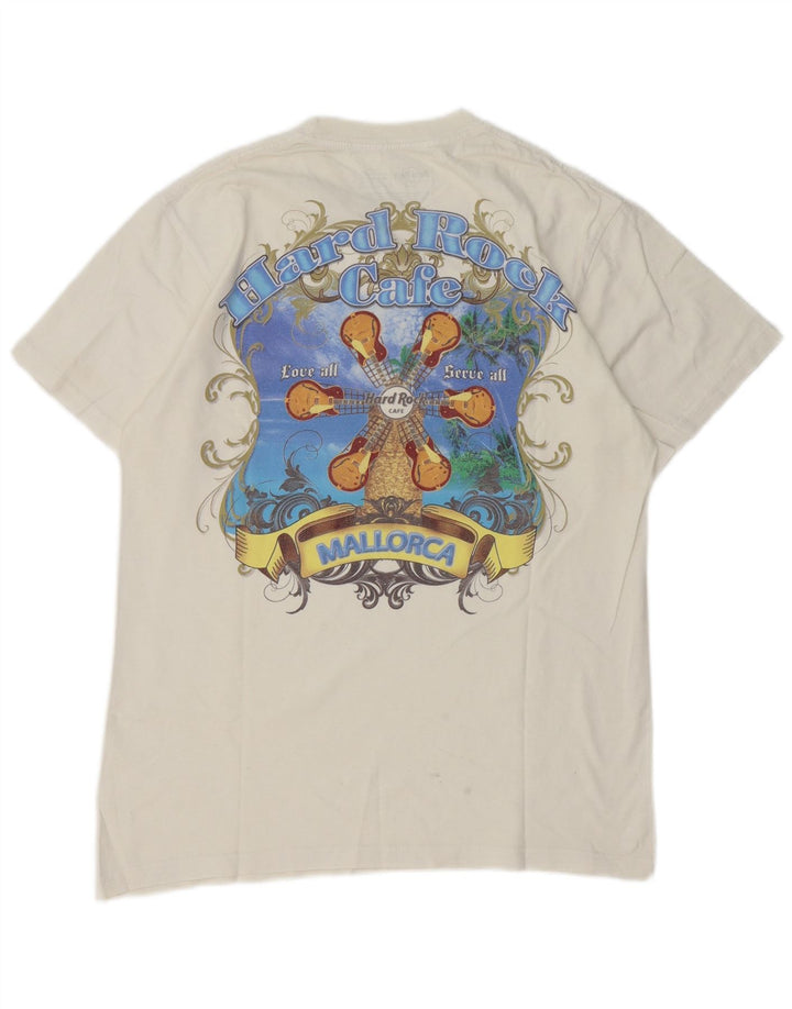 Hard Rock Cafe Ανδρικό T-Shirt γραφικό Mallorca Top Μεσαίο λευκό βαμβακερό