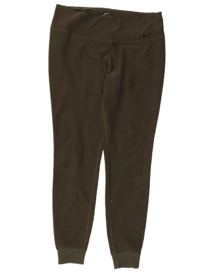 Γυναικείο κολάν Nike Dri Fit UK 14 Μεγάλο χακί πολυεστέρας