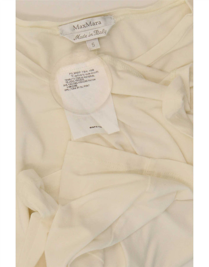 Max Mara Γυναικείο T-Shirt Top UK 10 Small White Viscose