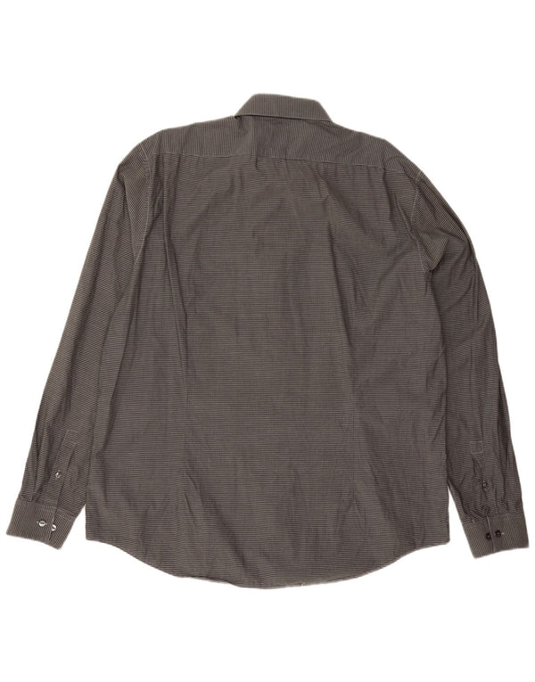 Calvin Klein Ανδρικό πουκάμισο Slim Fit Size 44 17 1/2 XL Grey Gingham Cotton