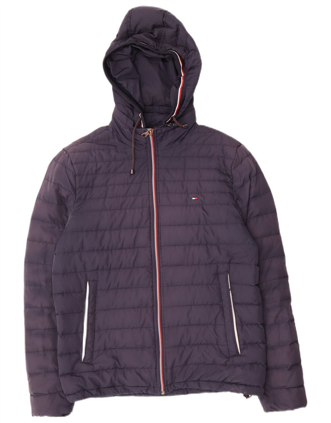 Tommy Hilfiger Ανδρικό μπουφάν με κουκούλα UK 36 Small Navy Blue Polyester