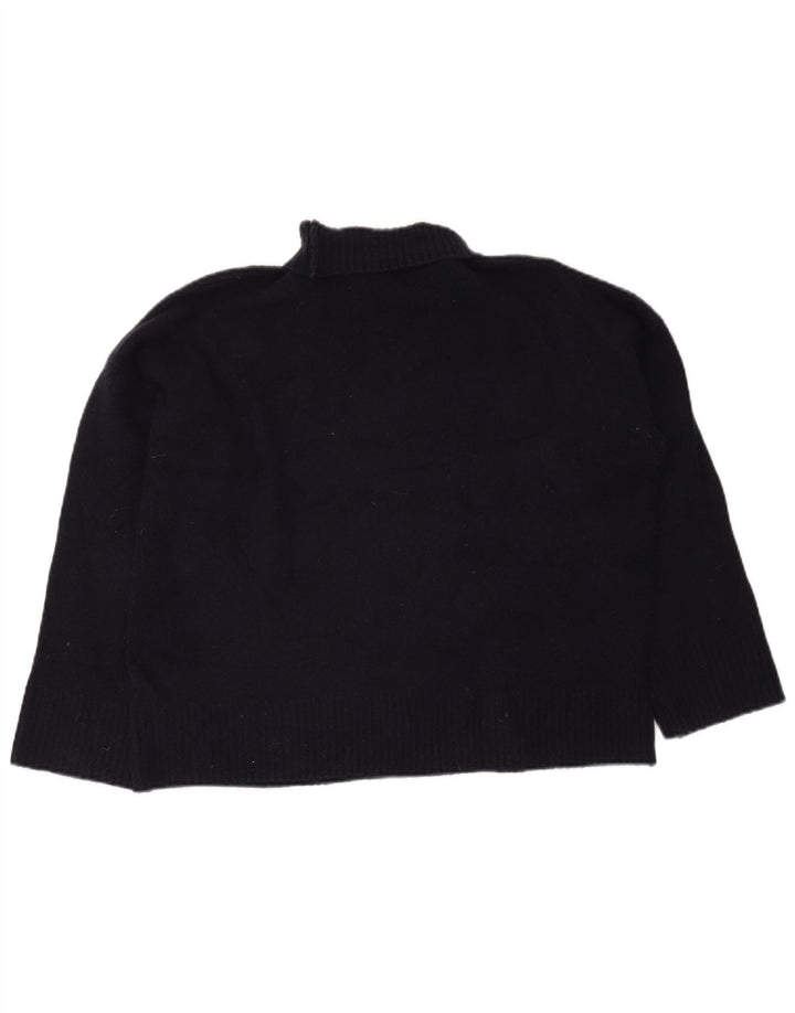 Marks & Spencer Γυναικείο πουλόβερ με ρολό λαιμόκοψη UK 14 Medium Navy Blue