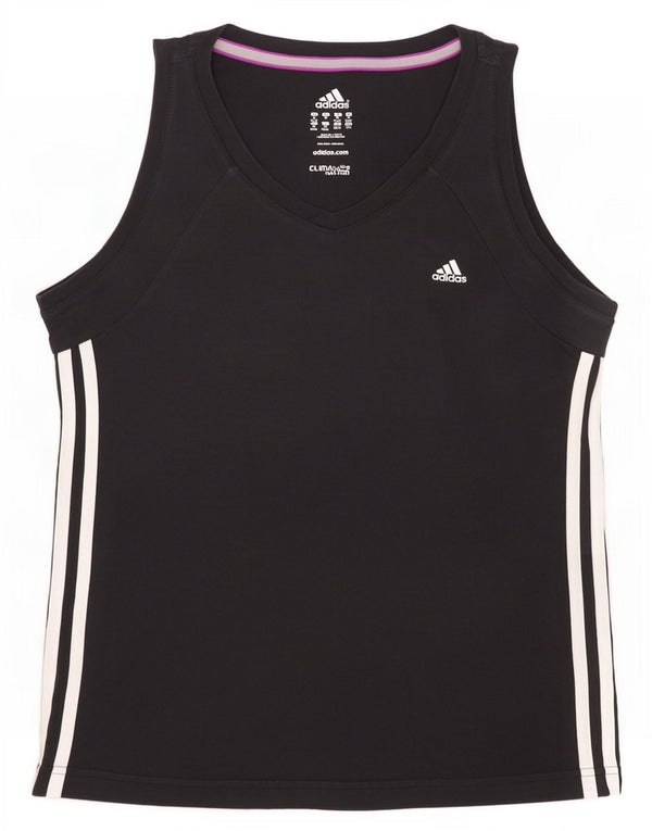 Adidas Γυναικείο γιλέκο Climalite Top UK 12/14 Μεσαίο μαύρο βαμβακερό