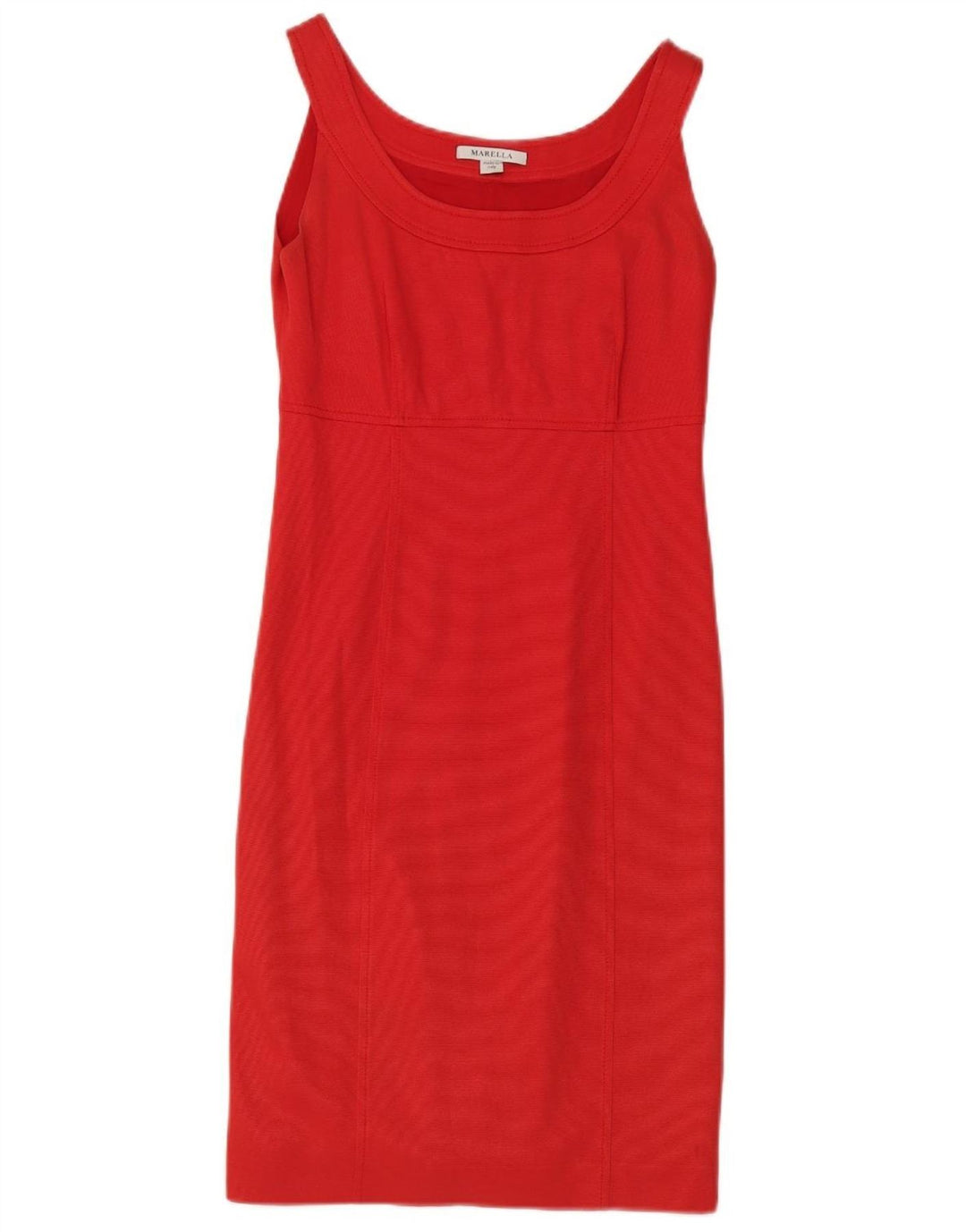 MARELLA Womens Sleeveless Sheath Dress UK 8 Small Red Acetate