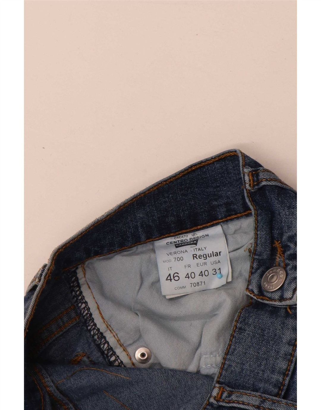 Carrera Mens 700 Regular Slim Jeans W31 L34 Μπλε βαμβακερό