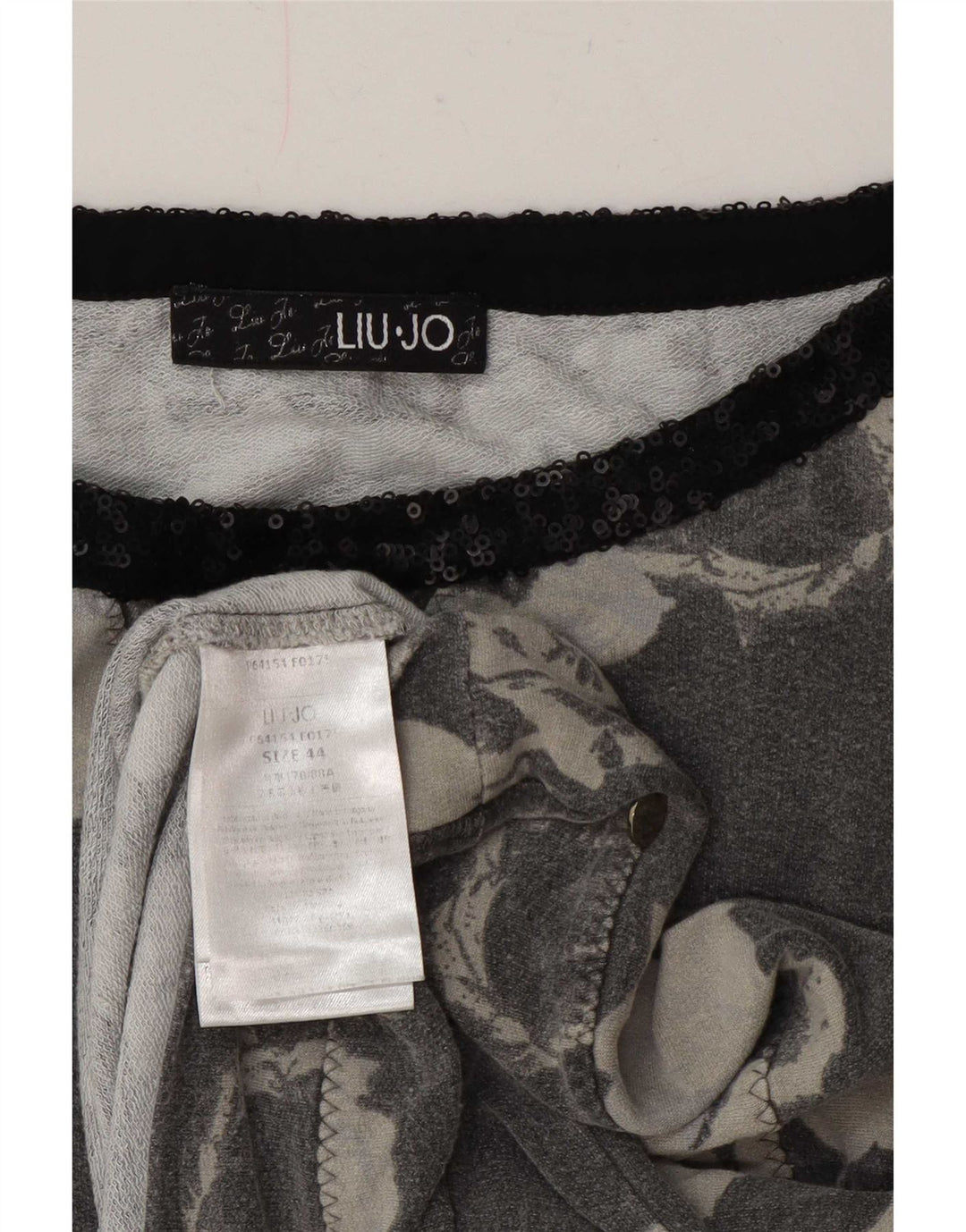 Liu Jo Γυναικεία Μπλούζα Top IT 44 Medium Grey Floral Viscose