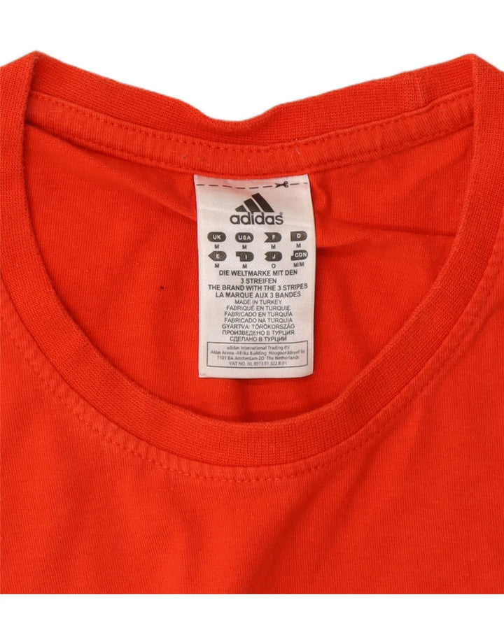 Ανδρικό γραφικό T-Shirt Adidas Top Μεσαίο κόκκινο βαμβακερό