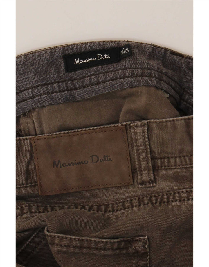 Ανδρικό τζιν ίσιο Massimo Dutti EU 48 XL W38 L29 Καφέ