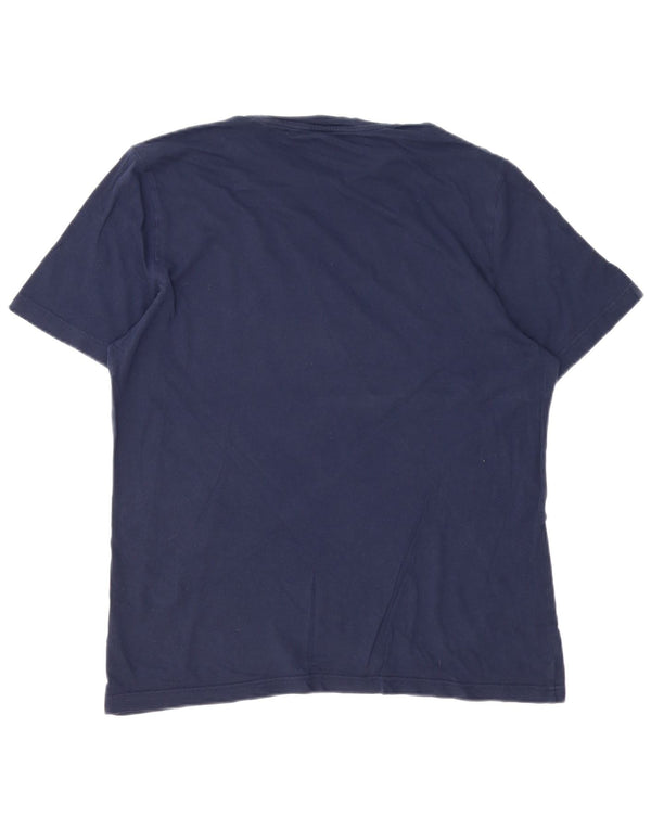 Ανδρικό γραφικό μπλουζάκι REEBOK Top Large Navy Blue από βαμβάκι