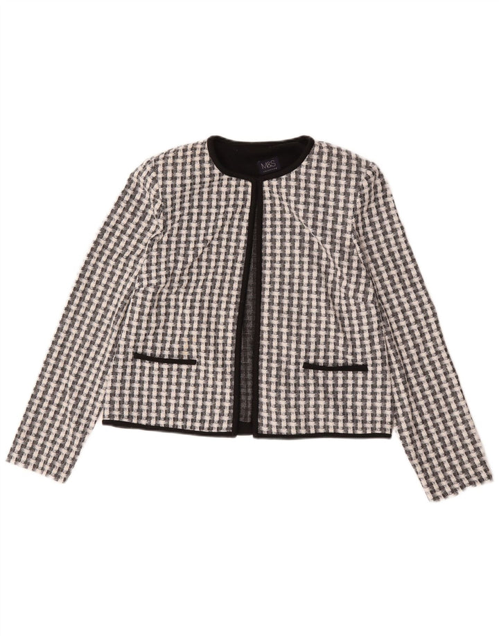 Marks & Spencer Γυναικείο μπουφάν Bolero UK 12 Medium Black Check Polyester