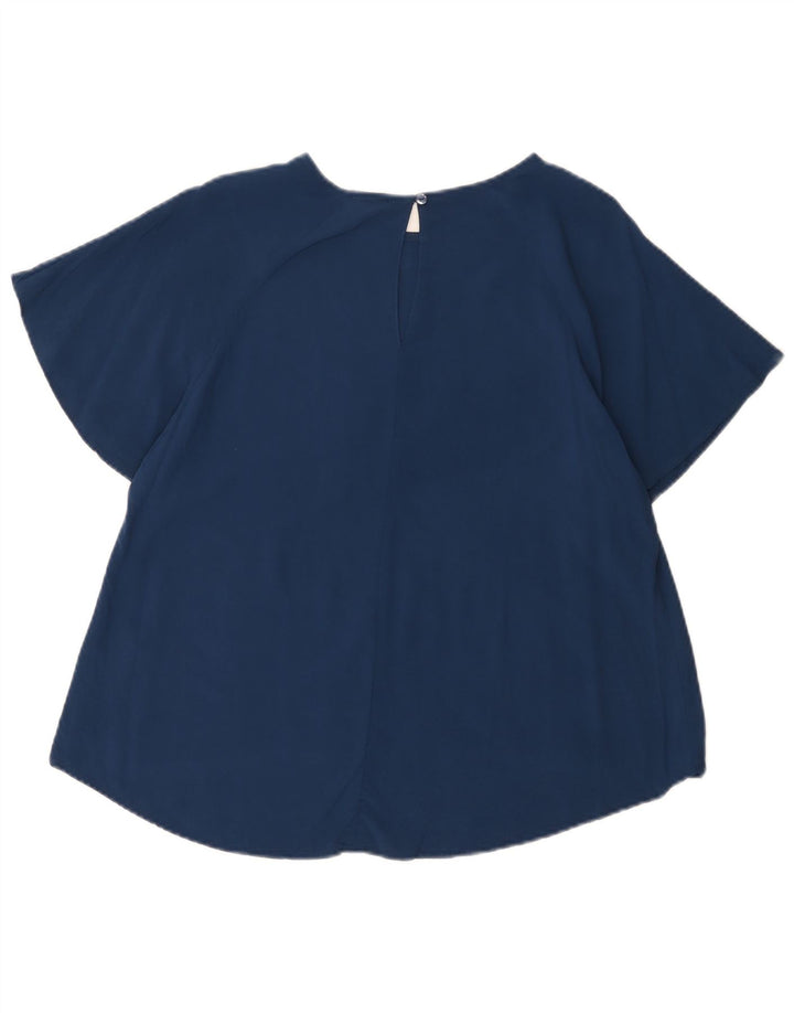 Sun68 Γυναικεία Μπλούζα Τοπ UK 14 Medium Navy Blue Viscose