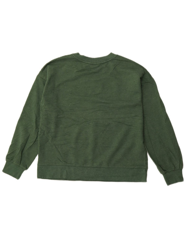 EDDIE BAUER Γυναικείο Φούτερ Jumper UK 14 Μεσαίο πράσινο βαμβακερό