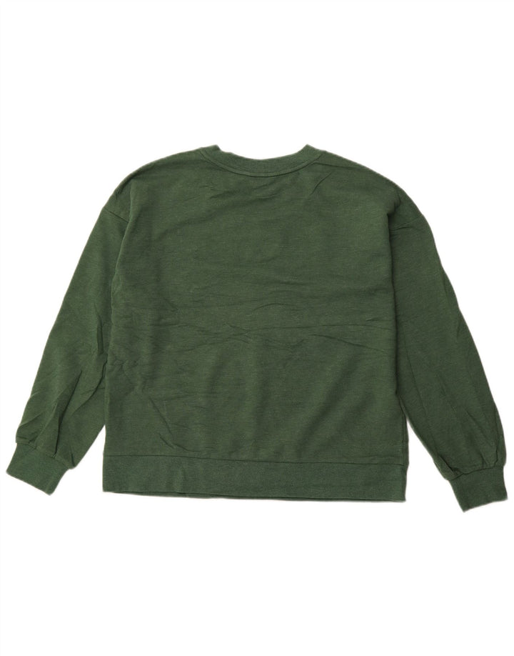 EDDIE BAUER Γυναικείο Φούτερ Jumper UK 14 Μεσαίο πράσινο βαμβακερό