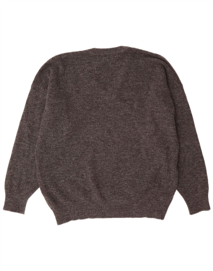 Ανδρικό πουλόβερ Lacoste με V λαιμόκοψη, μέγεθος 7 2XL Γκρι μαλλί