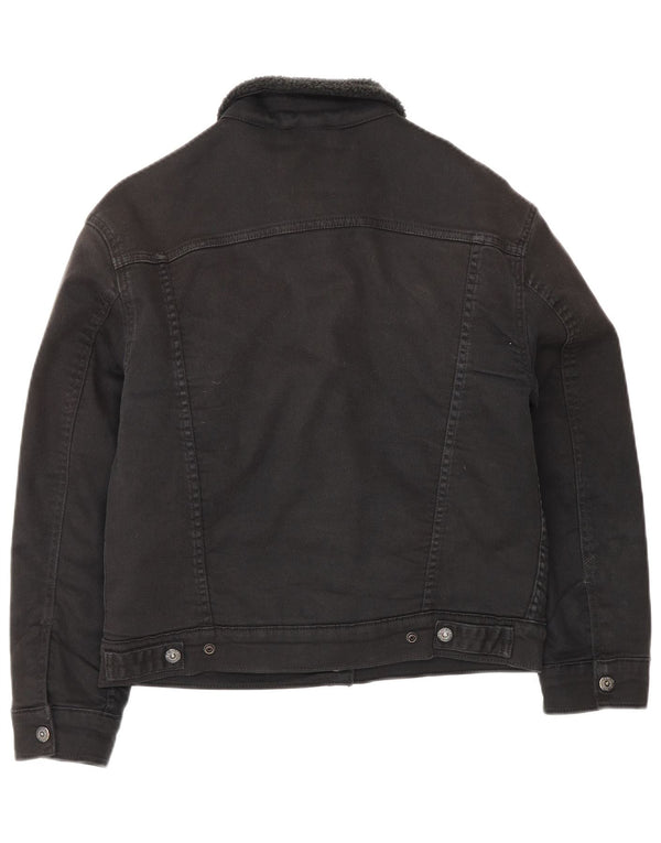 Levi's γυναικείο τζιν Sherpa Jacket UK 10 Small Black Cotton