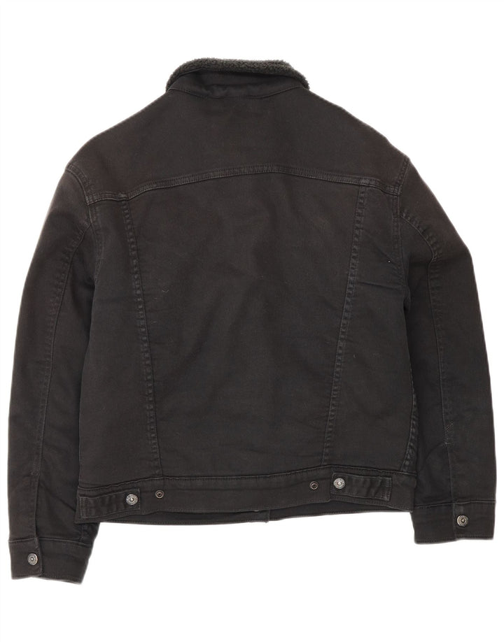 Levi's γυναικείο τζιν Sherpa Jacket UK 10 Small Black Cotton