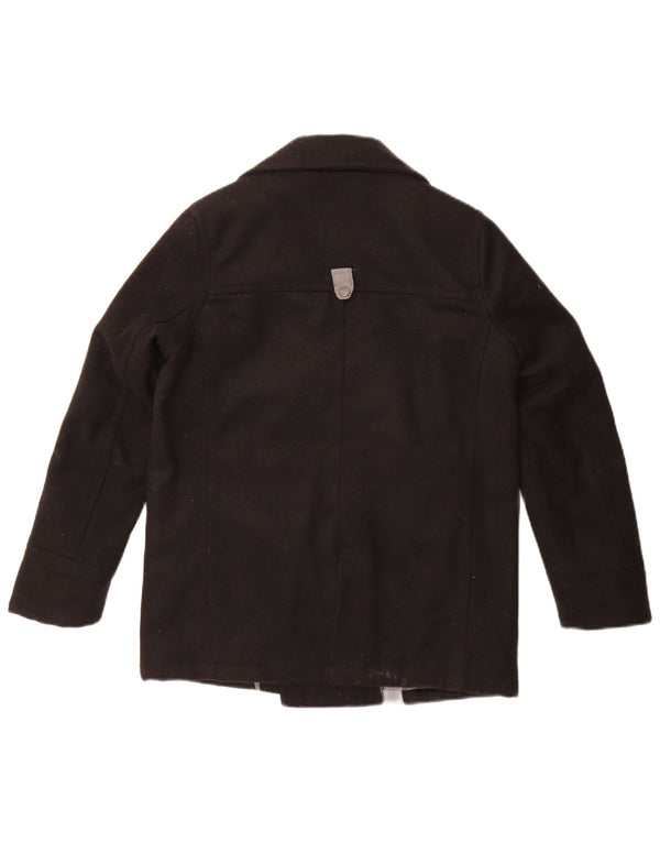 Dkny Γυναικείο παλτό μπιζελιού UK 10 Small Black Colourblock Polyester