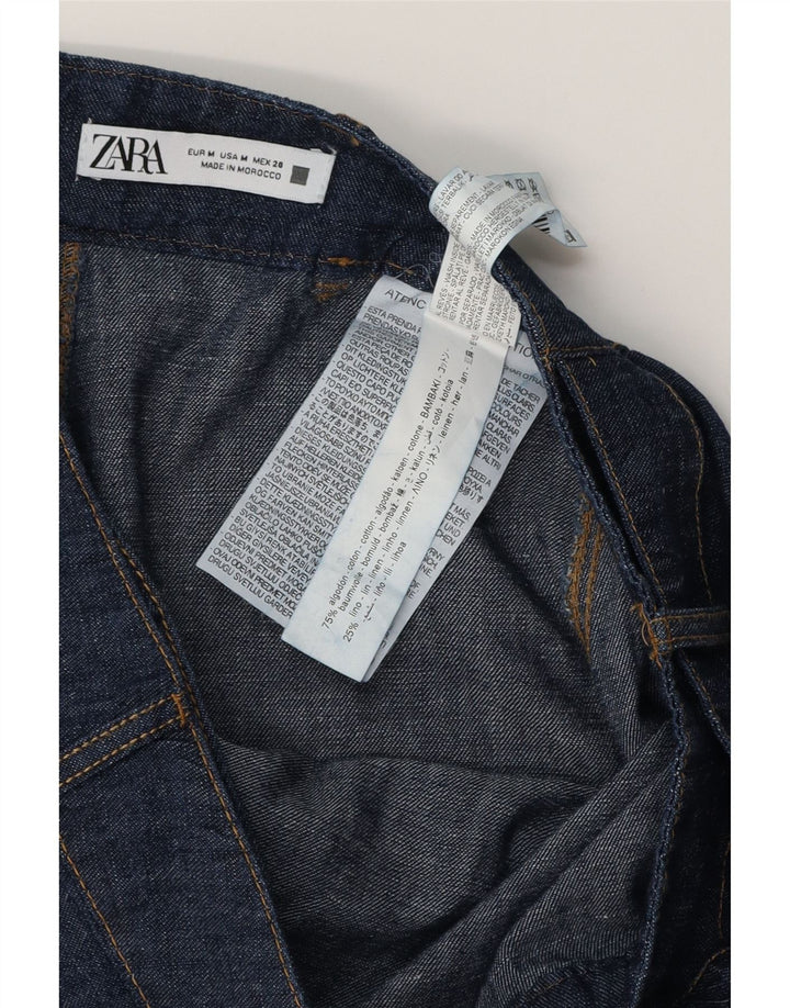 Zara Γυναικεία Μίντι Τζιν Φούστα Μεσαία W28 Μπλε Βαμβακερή