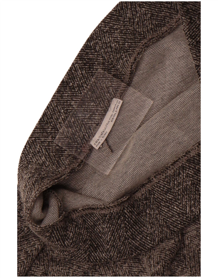 Zara Γυναικεία Φούστα A-Line Μεγάλη W30 Γκρι Ψαροκόκκαλο