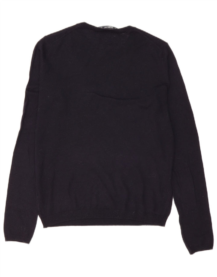 Zara Γυναικείο πουλόβερ με λαιμόκοψη UK 10 Small μαύρο