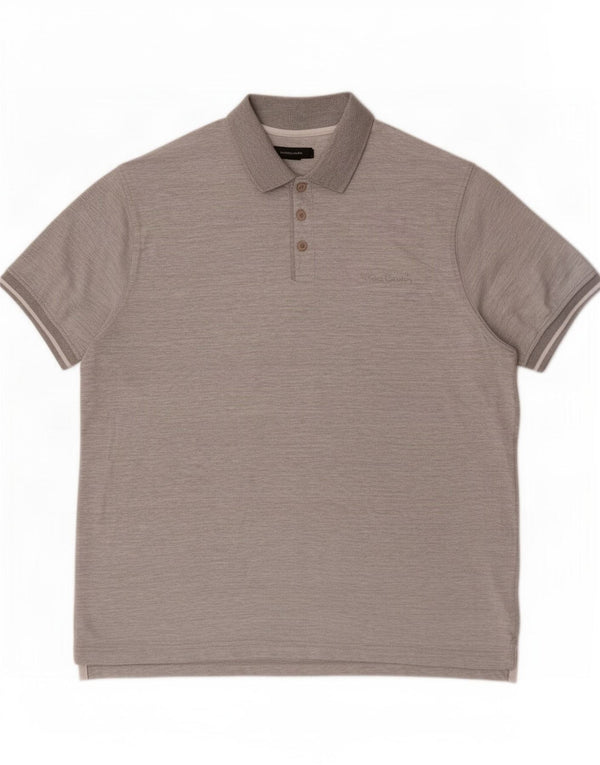 Pierre Cardin Ανδρικό πουκάμισο πόλο 2XL, βαμβακερό γκρι