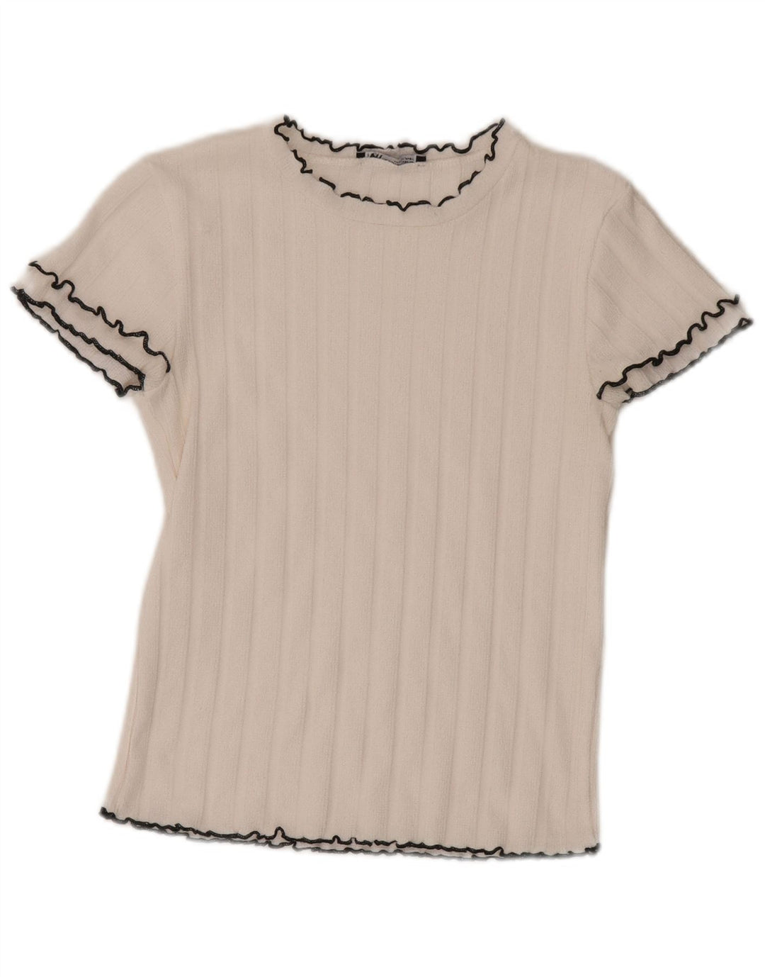 Zara Γυναικείο T-Shirt Top UK 12 Medium White