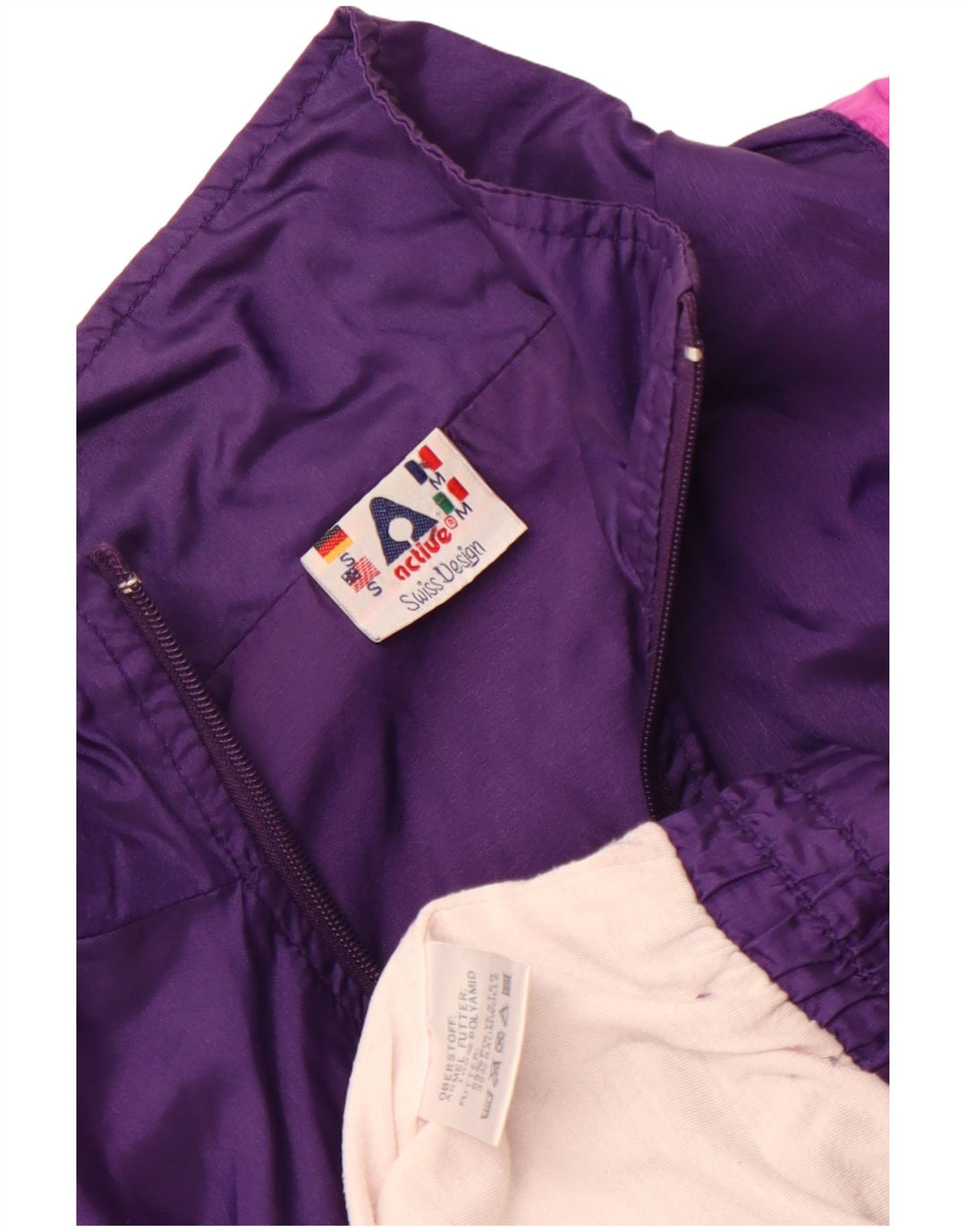 Active γυναικεία αθλητική φόρμα Top Jacket UK 14 Medium Purple Polyamide