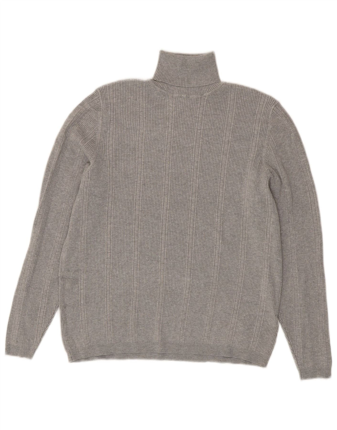 Marks & Spencer Γυναικείο πουλόβερ με ρολό λαιμόκοψη UK 18 XL γκρι βισκόζη