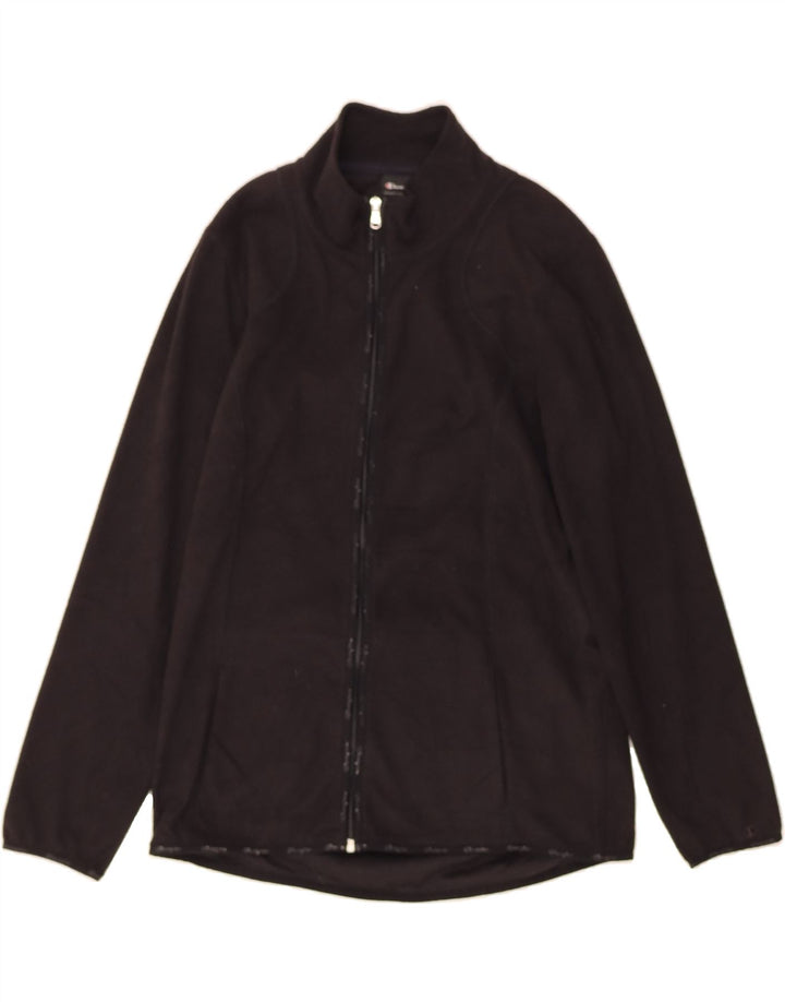 CHAMPION Womens Fleece Jacket UK 16 Large Black Polyester Vintage Champion and Second-Hand Champion from Messina Hembry 