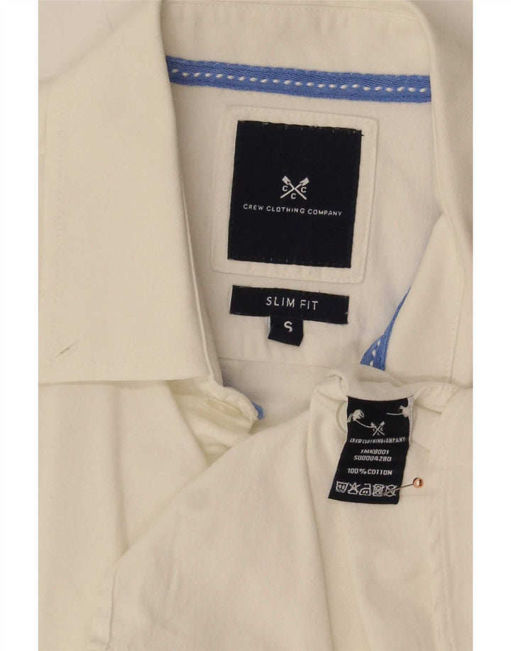 Ανδρικό πουκάμισο Crew Clothing Slim Fit, μικρό λευκό βαμβακερό