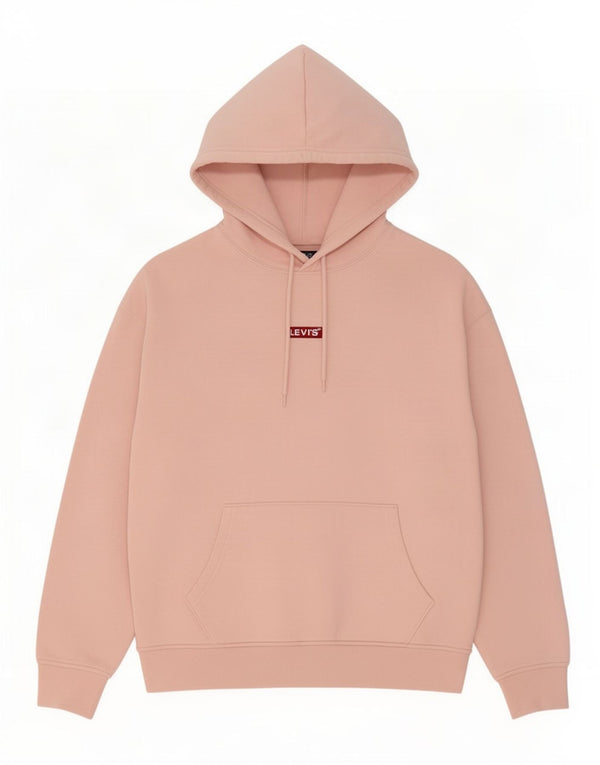 Levi's Mens Relaxed Hoodie Jumper Μικρό ροζ βαμβακερό