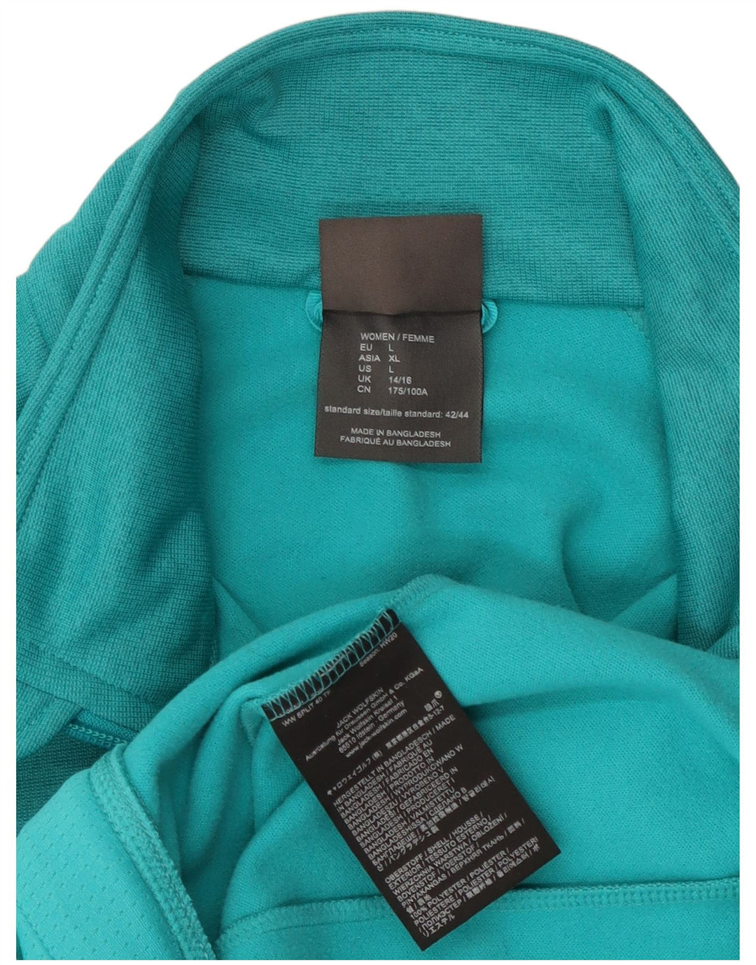 Jack Wolfskin Γυναικεία αθλητική φόρμα Top Jacket UK 14/16 Large Turquoise