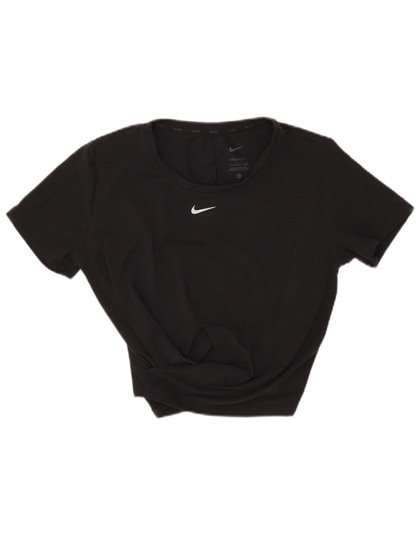 Γυναικείο μπλουζάκι Nike Dri Fit Crop Top 10 Small Black Polyester