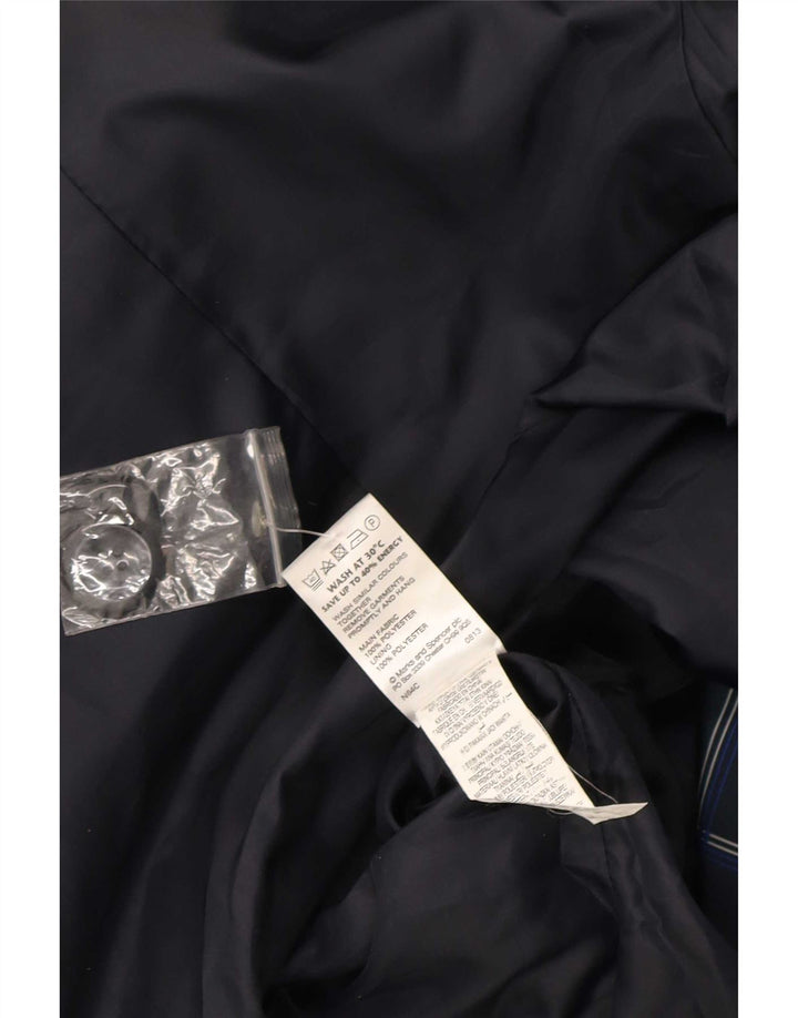 Marks & Spencer Γυναικεία καμπαρντίνα UK 10 Small Navy Blue Check Polyester