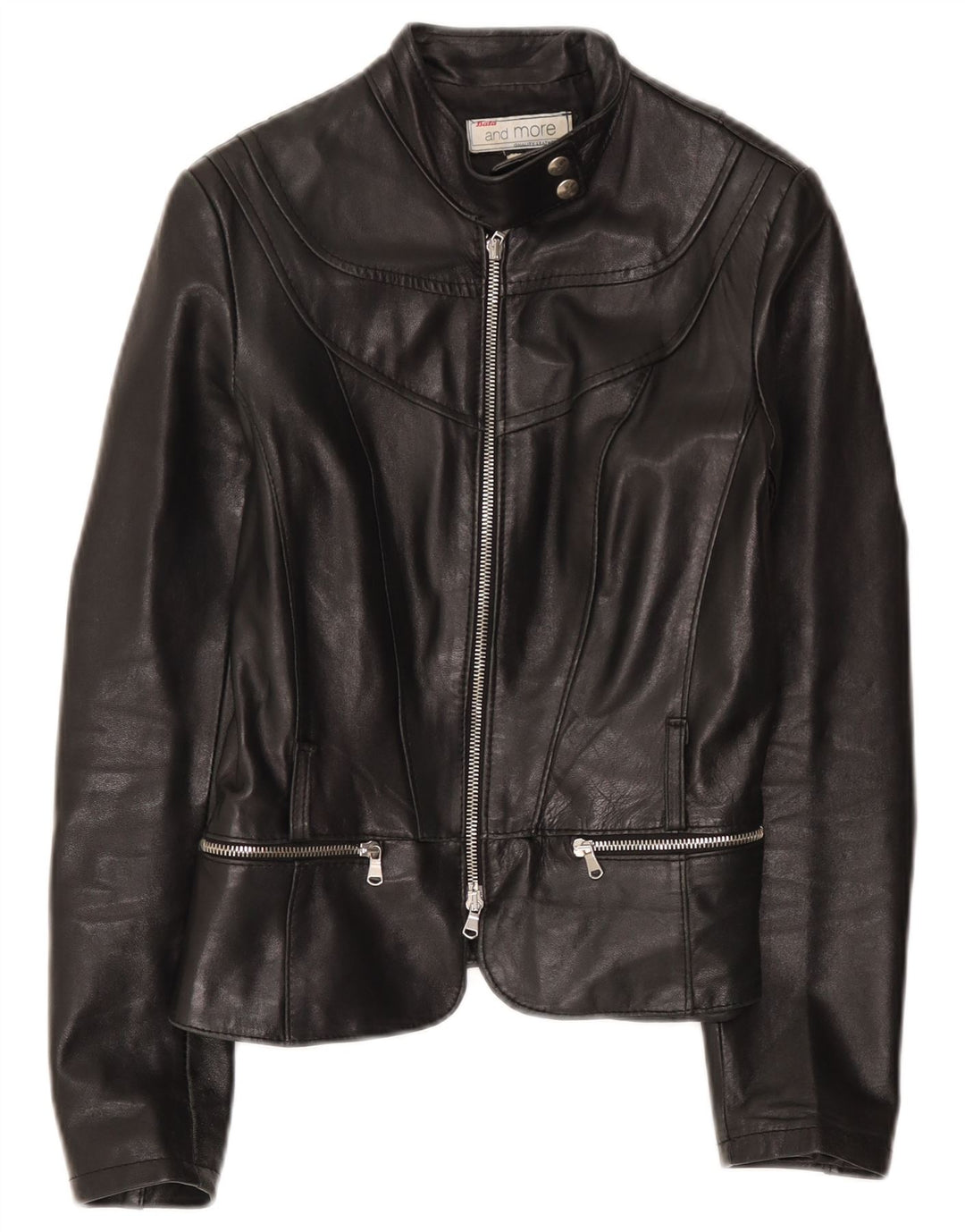 Bata and More Γυναικείο Δερμάτινο Μπουφάν IT 44 Medium Black Leather