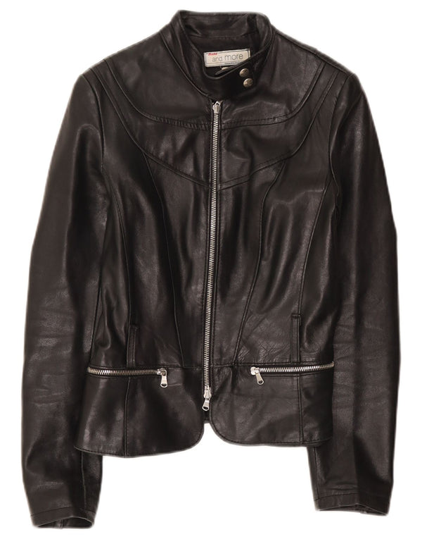 Bata and More Γυναικείο Δερμάτινο Μπουφάν IT 44 Medium Black Leather