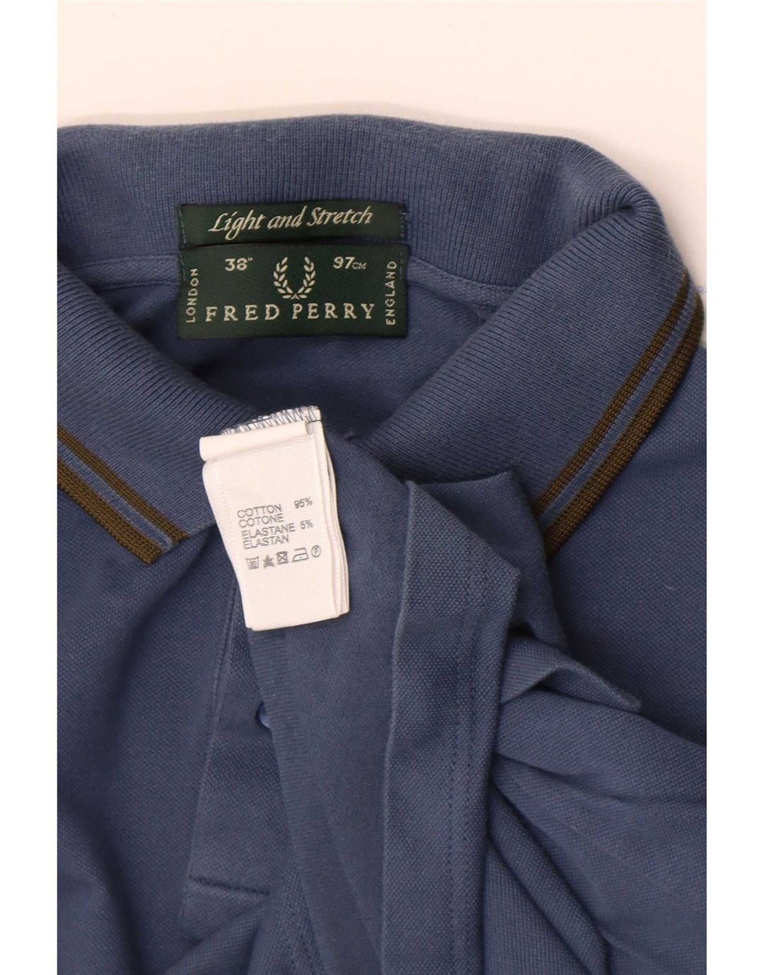 Fred Perry Ανδρικό ανοιχτό και ελαστικό μακρυμάνικο μπλουζάκι πόλο μικρό ναυτικό μπλε