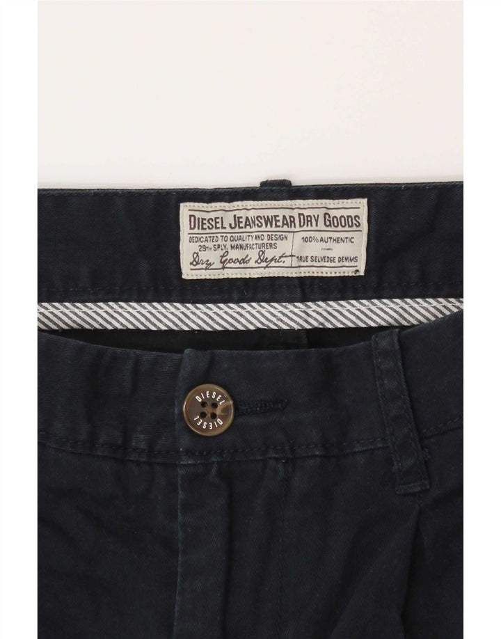 Diesel γυναικείο σορτς Chino W26 Μικρό Navy Blue από βαμβάκι