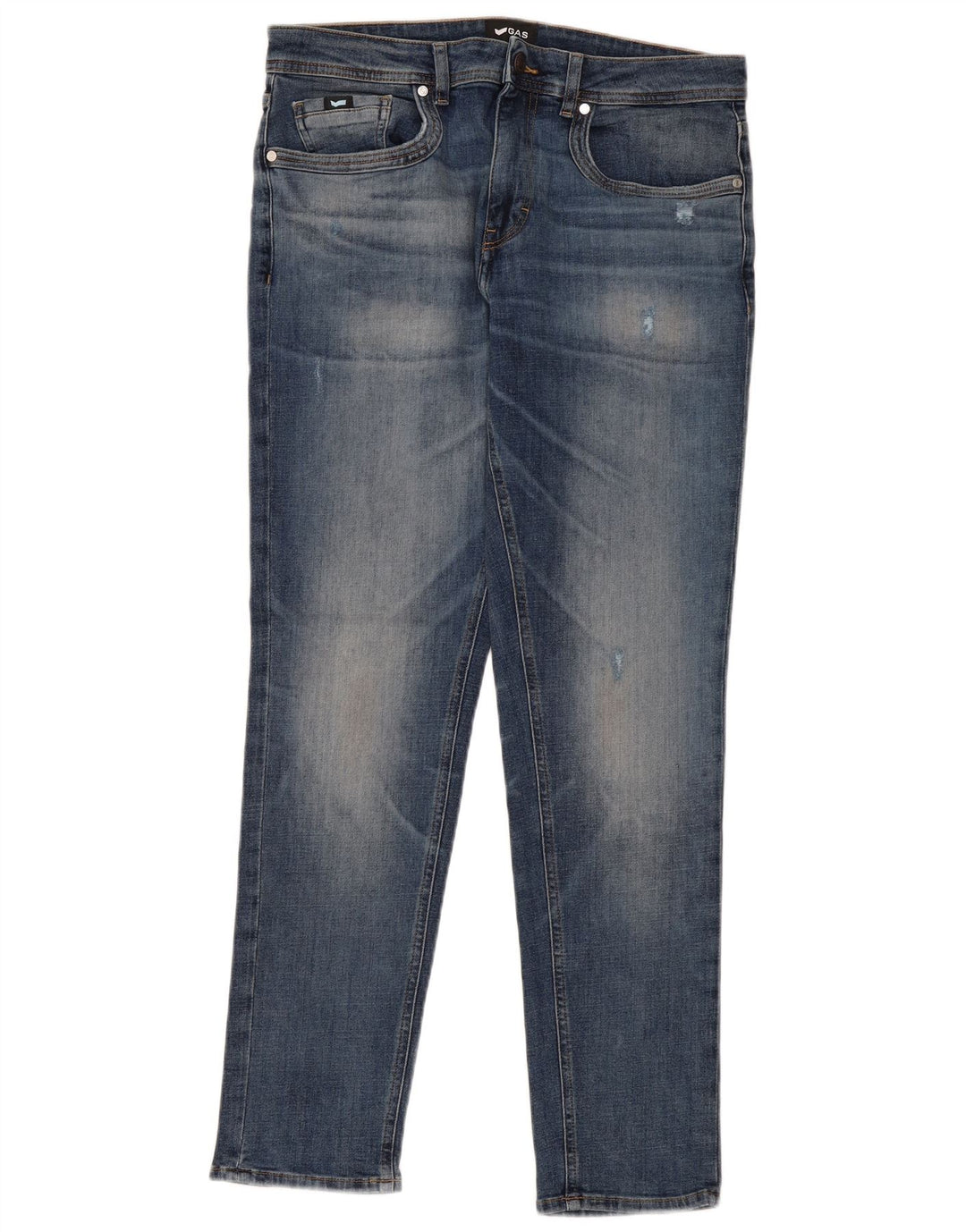 Ανδρικό τζιν Gas Distressed Slim W33 L30 Blue