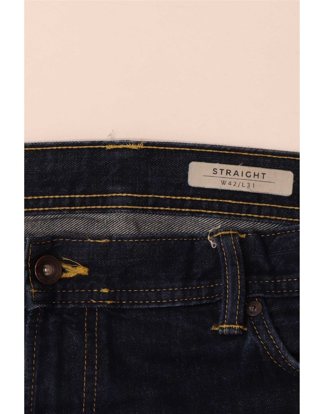 Ανδρικό τζιν ίσιο Marks & Spencer W42 L31 Navy Blue Cotton