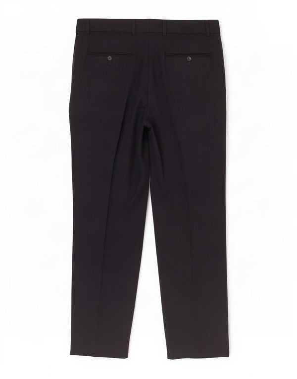 Zara Mens Straight Suit Trousers EU 44 Large W34 L29 Navy Blue Polyester